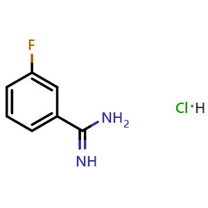 Chemical structure of 3-fluorobenzamidine hydrochloride , CAS 75207-72-6, AChemBlock S71092