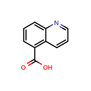 Chemical structure of quinoline-5-carboxylic acid , CAS 7250-53-5, AChemBlock S71111
