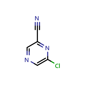 Chemical structure of 6-chloropyrazine-2-carbonitrile , CAS 6863-74-7, AChemBlock S71129