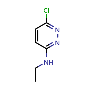 Chemical structure of 6-chloro-N-ethylpyridazin-3-amine , CAS 68588-39-6, AChemBlock S71130