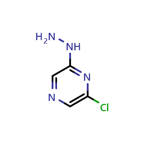 Chemical structure of 1-(6-chloropyrazin-2-yl)hydrazine , CAS 63286-29-3, AChemBlock S71166