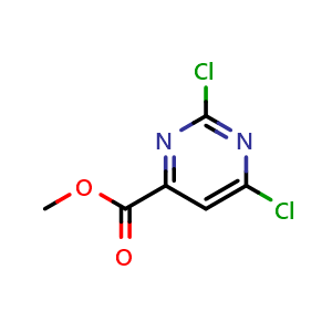 Chemical structure of methyl 2,6-dichloropyrimidine-4-carboxylate , CAS 6299-85-0, AChemBlock S71171