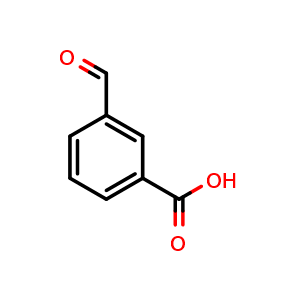 Chemical structure of 3-formylbenzoic acid , CAS 619-21-6, AChemBlock S71181