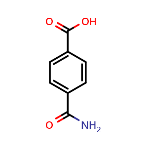 Chemical structure of 4-carbamoylbenzoic acid , CAS 6051-43-0, AChemBlock S71196