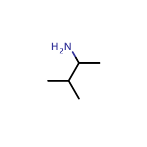 Chemical structure of 1,2-Dimethylpropylamine , CAS 598-74-3, AChemBlock S71200