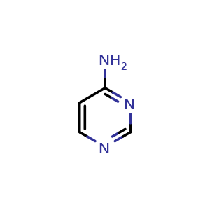 Chemical structure of pyrimidin-4-amine , CAS 591-54-8, AChemBlock S71209