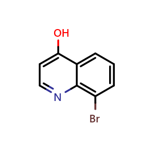 Chemical structure of 8-bromoquinolin-4-ol , CAS 57798-00-2, AChemBlock S71219