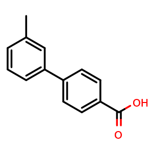 Chemical structure of 3'-methylbiphenyl-4-carboxylic acid , CAS 5728-33-6, AChemBlock S71221