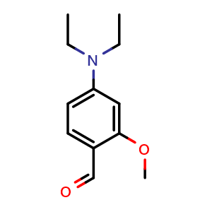 Chemical structure of 4-(diethylamino)-2-methoxybenzaldehyde , CAS 55586-68-0, AChemBlock S71234