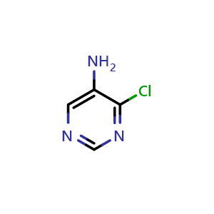Chemical structure of 4-chloropyrimidin-5-amine , CAS 54660-78-5, AChemBlock S71245