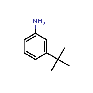 Chemical structure of 3-tert-butylbenzenamine , CAS 5369-19-7, AChemBlock S71259