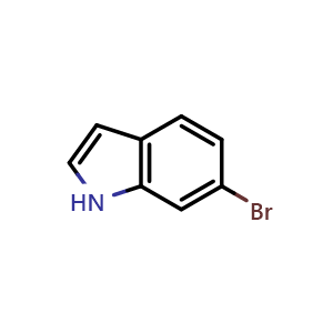 Chemical structure of 6-bromo-1H-indole , CAS 52415-29-9, AChemBlock S71267