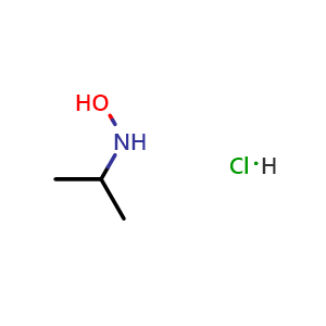 Chemical structure of N-hydroxypropan-2-amine hydrochloride , CAS 50632-53-6, AChemBlock S71289