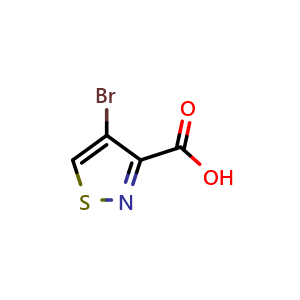 Chemical structure of 4-Bromoisothiazole-3-carboxylic acid , CAS 4576-88-9, AChemBlock S71327