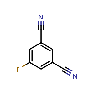 Chemical structure of 5-fluoroisophthalonitrile , CAS 453565-55-4, AChemBlock S71329