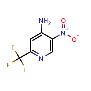 Chemical structure of 2-(trifluoromethyl)-5-nitropyridin-4-amine , CAS 438564-36-4, AChemBlock S71335