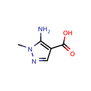 Chemical structure of 5-amino-1-methyl-1H-pyrazole-4-carboxylic acid , CAS 4058-91-7, AChemBlock S71355