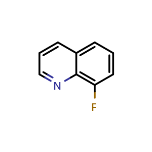 Chemical structure of 8-fluoroquinoline , CAS 394-68-3, AChemBlock S71367