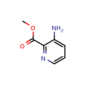 Chemical structure of methyl 3-aminopyridine-2-carboxylate , CAS 36052-27-4, AChemBlock S71396