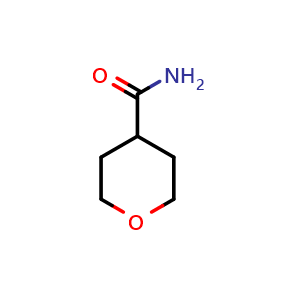 Chemical structure of Tetrahydro-2H-pyran-4-carboxamide , CAS 344329-76-6, AChemBlock S71425