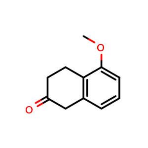 Chemical structure of 3,4-dihydro-5-methoxynaphthalen-2(1H)-one , CAS 32940-15-1, AChemBlock S71437
