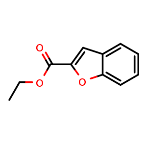 Chemical structure of ethyl benzofuran-2-carboxylate , CAS 3199-61-9, AChemBlock S71447
