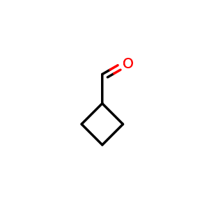 Chemical structure of cyclobutanecarbaldehyde , CAS 2987-17-9, AChemBlock S71462