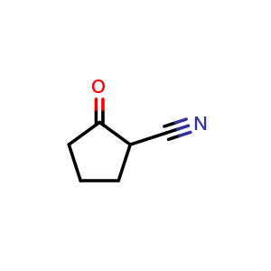Chemical structure of 2-oxocyclopentanecarbonitrile , CAS 2941-29-9, AChemBlock S71466