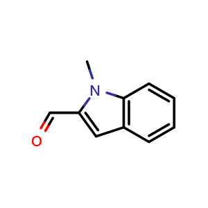 Chemical structure of 1-methyl-1H-indole-2-carbaldehyde , CAS 27421-51-8, AChemBlock S71480