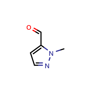 Chemical structure of 1-methyl-1H-pyrazole-5-carbaldehyde , CAS 27258-33-9, AChemBlock S71482