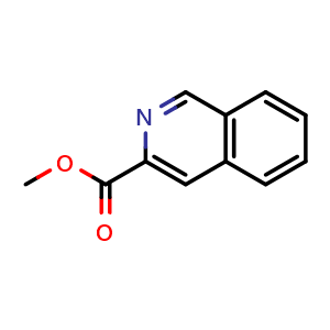 Chemical structure of methyl isoquinoline-3-carboxylate , CAS 27104-73-0, AChemBlock S71484