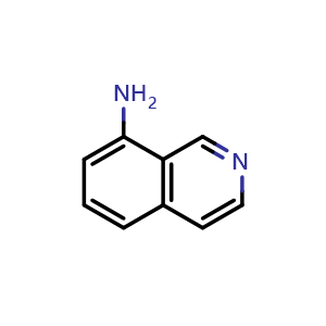 Chemical structure of isoquinolin-8-amine , CAS 23687-27-6, AChemBlock S71508