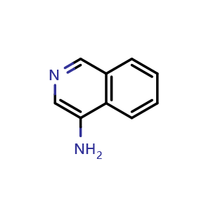 Chemical structure of isoquinolin-4-amine , CAS 23687-25-4, AChemBlock S71509
