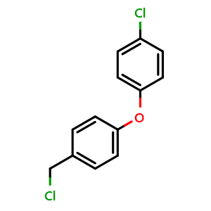 Chemical structure of 1-(4-(chloromethyl)phenoxy)-4-chlorobenzene , CAS 22494-53-7, AChemBlock S71519