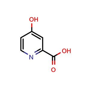 Chemical structure of 4-hydroxypyridine-2-carboxylic acid , CAS 22468-26-4, AChemBlock S71521