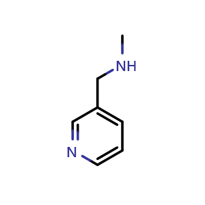 Chemical structure of N-methyl(pyridin-3-yl)methanamine , CAS 20173-04-0, AChemBlock S71549
