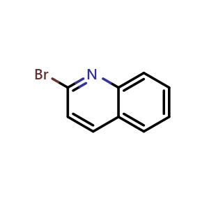 Chemical structure of 2-bromoquinoline , CAS 2005-43-8, AChemBlock S71551