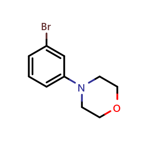 Chemical structure of 4-(3-bromophenyl)morpholine , CAS 197846-82-5, AChemBlock S71555