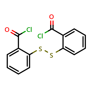 Chemical structure of 2,2'-disulfanediyldibenzoyl chloride , CAS 19602-82-5, AChemBlock S71557