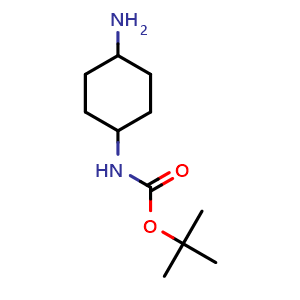 Chemical structure of tert-butyl 4-aminocyclohexylcarbamate , CAS 195314-59-1, AChemBlock S71560