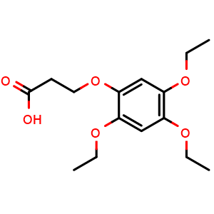 Chemical structure of 3-(2,4,5-triethoxyphenoxy)propanoic acid , CAS 1951442-04-8, AChemBlock S71564