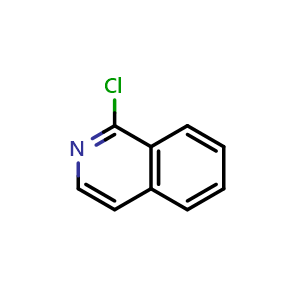 Chemical structure of 1-chloroisoquinoline , CAS 19493-44-8, AChemBlock S71567