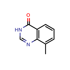 Chemical structure of 8-methylquinazolin-4(3H)-one , CAS 19181-54-5, AChemBlock S71576