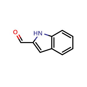 Chemical structure of 1H-indole-2-carbaldehyde , CAS 19005-93-7, AChemBlock S71579