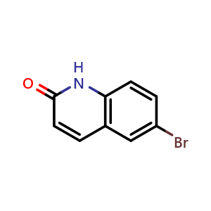 Chemical structure of 6-bromoquinolin-2(1H)-one , CAS 1810-66-8, AChemBlock S71600