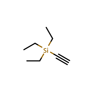 Chemical structure of triethyl(ethynyl)silane , CAS 1777-03-3, AChemBlock S71617