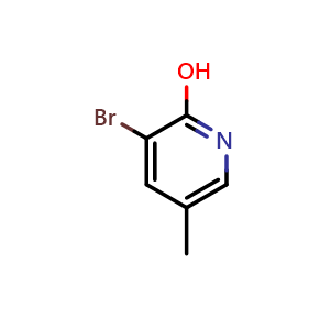 Chemical structure of 3-Bromo-5-methylpyridin-2-ol , CAS 17282-02-9, AChemBlock S71628