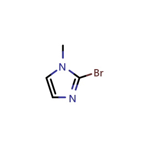 Chemical structure of 2-bromo-1-methyl-1H-imidazole , CAS 16681-59-7, AChemBlock S71634