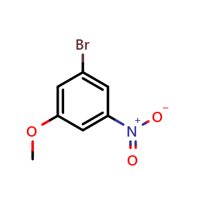 Chemical structure of 1-bromo-3-methoxy-5-nitrobenzene , CAS 16618-67-0, AChemBlock S71637