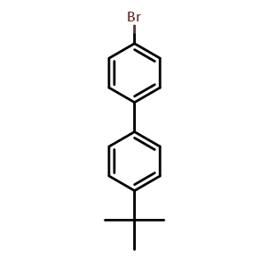 Chemical structure of 4-bromo-4'-tert-butylbiphenyl , CAS 162258-89-1, AChemBlock S71642